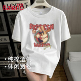 班尼路（Baleno）100%纯棉宽松款短袖T恤女2026年夏季休闲时尚百搭学院风穿搭上衣