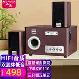 山水（SANSUI）81C无线蓝牙台式机笔记本电脑游戏竞技电竞音响电视K歌重低音炮音箱环绕立体声有源音箱 81C三分频五喇叭蓝牙音响