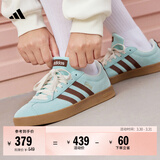adidas「T头鞋」VL COURT复古休闲板鞋德训鞋男女阿迪达斯轻运动   浅闪光蓝/棕色/淡绿 (推荐女生买小半码)   42