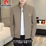 皮尔卡丹（pierre cardin）外套男春秋季潮流男士休闲夹克2026新款青年秋季上衣翻领上衣 卡其色9806 立-领款 XL 约120-135斤