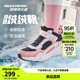 Skechers斯凯奇儿童秋冬休闲男女童二棉鞋轻质加绒保暖靴405222L/302583L 女童/黑色/白色/粉红色/BKWP 33