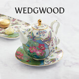 Wedgwood中秋节礼物花间舞蝶一人悦享茶具套装骨瓷茶壶茶杯碟高颜值咖啡杯