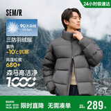 森马（Semir）轻松羽绒丨羽绒服男冬季三防外套90绒厚款立领面包服109724113102