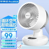 荣事达（Royalstar） 电风扇家用循环扇落地扇台扇对流涡轮电风扇节能省电台式机械风扇转页扇 【约90°俯仰调节】遥控10H定时循环扇