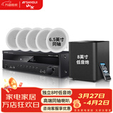山水（SANSUI）T2 吸顶音响喇叭 5.1家庭影院音响套装 背景音乐客厅 吊顶喇叭 音箱功放家用 T2 900W功放+6.5吋喇叭*5+8吋炮+话筒