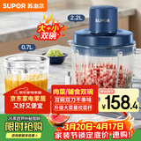 苏泊尔（SUPOR）绞肉机家用 多功能子母双杯双刀小型婴儿辅食机宝宝料理机 2.2L大容量JR55U-ZM