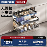 悍高（HIGOLD） 厨房橱柜工具拉篮抽屉式铝合金杂物间阻尼分隔收纳置物架 800柜3层L系列套装+工具抽