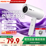 奔腾吹风机电吹风1800W大功率速干家用负离子恒温护发理发店发廊沙龙级吹风筒男女生日礼物 PH6870I