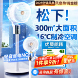 耐也【300平全屋降温丨秒降16℃】电风扇静音卧室超静音一级能效风扇制冷空调扇家用落地扇空气循环扇 【空调级冷风】200m制冷降温-静音恒冷-机械省电
