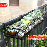 安尔雅  欧式阳台花架花盆 铁艺栏杆多层悬挂式花盆架壁挂绿萝多肉花架