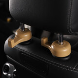 聚惠（JUHUI）汽车挂钩隐藏式椅背挂钩 车用车内置物袋钩后排后座收纳储物架 经典米色一对挂钩