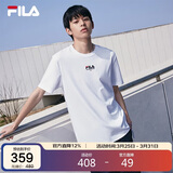 FILA斐乐官方短袖T恤男士夏季时尚纯棉圆领透气运动t恤针织衫