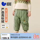 迷你巴拉（minibala）儿童羽绒裤新款男女童宝宝外穿秋冬款白鸭绒保暖裤子【三防】