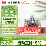 3M防毒面具 口罩防尘面具面罩 防甲醛防雾霾 防护化工喷漆农药 ws 【防甲醛防综气体七件套】6200+6006