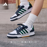 adidas ENTRAP美式校园风运动少年感复古篮球风板鞋男女阿迪达斯   白色/绿色/蓝色   42