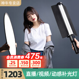神牛（Godox） 神牛LC500手持补光灯LED补光棒灯摄影灯可调色温RGB冰灯外拍录像人像便携柔 【套装8】LC500R彩光版补光灯+60cm反光板