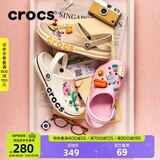 CROCS卡骆驰贝雅卡骆班洞洞鞋轻便耐磨拖鞋一脚蹬休闲鞋|205089 白/深蓝-126 40 (250mm)