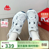 卡帕（Kappa）官方羽翼背靠背老爹鞋女春季厚底增高休闲运动鞋子女 经典白 37