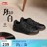 李宁月白2.0牛仔布拼接丨板鞋男鞋春夏透气撞色舒适增高休闲鞋AGCU275