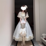 程朵连衣裙夏季2026新款公主裙学生少女小个子高中初中女生夏天长裙子 图片色 均码 (可备注码数)