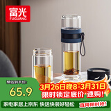 富光双层玻璃杯 泡茶杯茶水分离杯子 高硼硅玻璃水杯商务男女士290ML