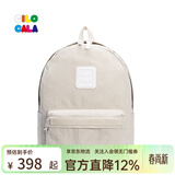 CILOCALA双肩包女M+号登山包校园电脑包大容量旅行包上班出游背包帆布书包 STONE-石色M+中号