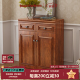 雷勒鞋柜新中式简约现代门厅柜客厅收纳柜子储物柜多功能美式玄关柜 401款80*34.3*100cm