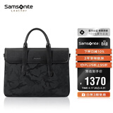 新秀丽（Samsonite）男士商务手提包13.3英寸电脑包牛皮革出差公文包生日礼物 TK9