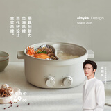 olayks立时 【秒杀限购1台】电火锅鸳鸯一体家用宿舍大容量不粘新款电热锅多功能电煮锅 6L 鸳鸯锅 不粘内胆 双独立控温