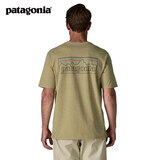 巴塔哥尼亚（Patagonia）男女情侣款通勤P-6 Logo混纺棉休闲潮流户外透气短袖T恤 38504 POGM L 176/185(CM)  80/91(KG)