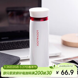 乐扣乐扣（LOCK&LOCK）不锈钢保温杯情侣学生水杯菲特旋转盖轻量杯450ml白红 LHC4131WR