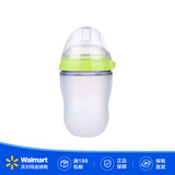 可么多么（como tomo）婴幼儿宽口径防胀气硅胶奶瓶（3-6个月）葫芦形250ml【沃尔玛】 绿色 250ml 3-6月 2个装