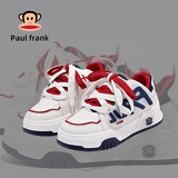 大嘴猴（paul frank）休闲鞋女港风轻奢小白鞋ins潮流板鞋透气运动鞋复古情侣单鞋 白红蓝 37