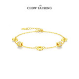 周大生【圣诞礼物】小蛮腰手链女款轻奢小众玫瑰金色银手链生日礼物女士