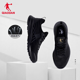 乔丹男鞋运动鞋男密网防风跑步鞋新款减震舒适经典潮流款送爸爸 黑色/金色 42.5