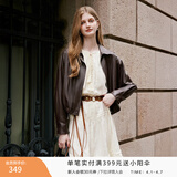 香影黑色皮衣外套女小个子2026春季新款高级感酷飒风短款pu皮夹克 咖色 S 155/80A/85-95斤