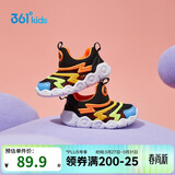 361°童鞋 儿童学步鞋夏季男女童软弹毛毛虫鞋运动宝宝鞋黑23