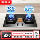 先锋（SINGFUN） 燃气灶超一级能效70%高热效率家用双灶天然气液化气煤气大火力灶具台嵌两用猛火炉灶 天然气|铜盖定时780mm自行安装 R208
