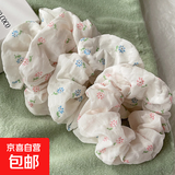田园风森系碎花大肠发圈百搭休闲风头饰马尾头绳发饰温柔爆款发绳 泡芙大肠圈【花朵1个】