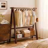 家逸衣帽架卧室衣架落地实木挂衣架办公室置衣架客厅晾衣服架子