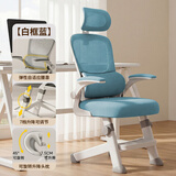费林斯曼儿童学习椅中小学生6-18岁书桌写字椅子家用可升降椅调节靠背座椅 【悬浮腰托+3D头枕】天空蓝