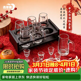 青苹果白酒杯分酒器套装 加厚玻璃一口杯品鉴小酒杯烈酒杯二两杯分酒壶
