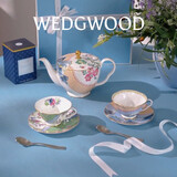 Wedgwood七夕礼物花间舞蝶1壶2杯2碟骨瓷茶壶茶杯碟茶具咖啡具结婚礼物