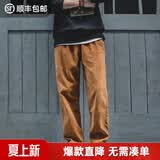 马登工装美式复古垂感灯芯绒长裤子男春冬新款直筒修身显瘦男士休闲裤 琥珀色 【男裤冬季厚款/男士裤子/美式工装裤/长裤】 L