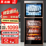 志高（CHIGO）消毒柜家用立式高温消毒柜商用厨房消毒碗柜大容量碗筷餐具茶杯消毒柜双门分控消毒机器 二星级 290L 双门（上2层下3层）