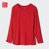 优衣库女装HEATTECH圆领T恤/长袖保暖衣478938 485813 478938/15珊瑚红色 L