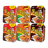 paldo八道方便面牛肉+泡菜+极地辣牛肉味86g*6盒韩国进口即食桶装泡面
