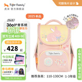 TigerFamily虎米儿童书包小学生一二年级男女孩轻便背包超轻大容量减负护脊 小童【可翻珠片】小兔乐园