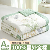 云瑾全棉空调被100%纯棉夏凉被单人凉被夏被薄被子150x200cm清风絮语