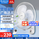 格力（GREE） 电风扇家用壁扇大风量遥控风扇工业厂房学生宿舍餐厅旅馆壁挂式电扇节能省电 FB-4001B-WG（遥控）